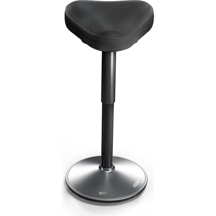 CLOUVOU Nexus, ergonomischer Stehhocker, stufenlos höhenverstellbar, Anti-Rutsch-Standfuß, Schwarz