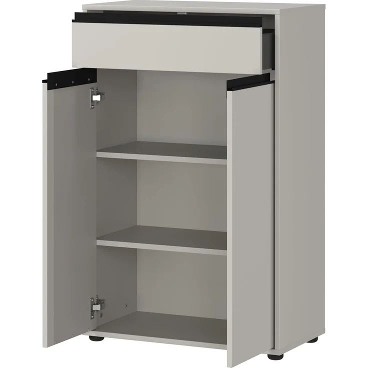 Germania Kommode 2202-186 GW-Lemont, in Steingrau, mit Tür- und Schubladendämpfung, 63 x 98 x 34 cm (BxHxT) – Bild 5