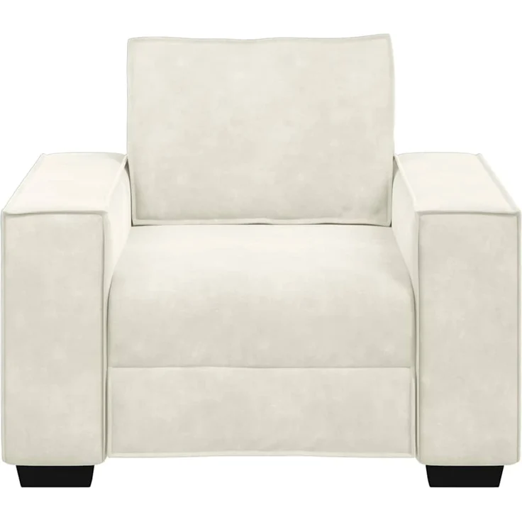 vidaXL Sessel Creme 100x78x84 cm Samt 4105008 – Bild 3