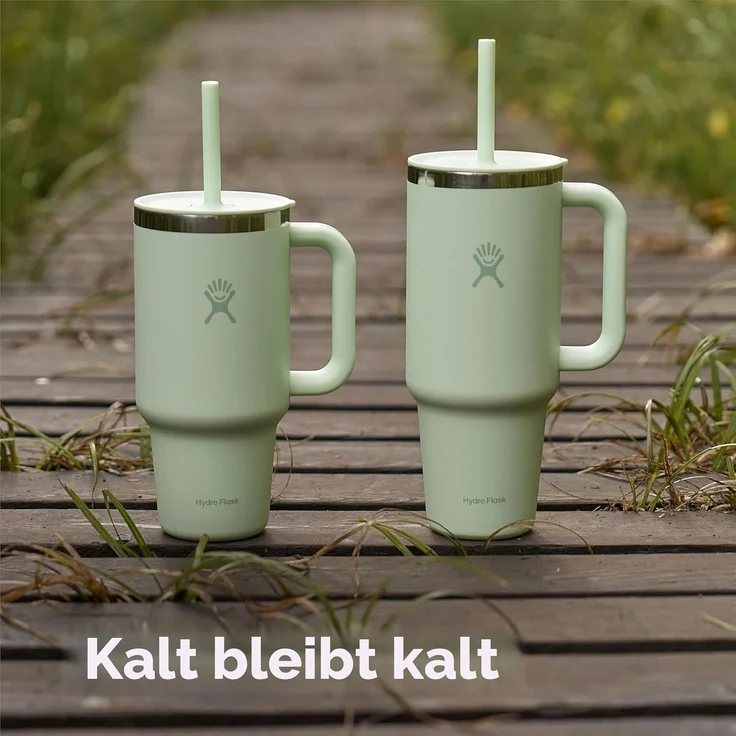 Hydro Flask Thermobecher All Around Travel Tumbler in den Größen 24 oz/ 32 oz / 40 oz, 1-tlg, Edelstahl, Thermo Cup mit Strohhalm – Bild 10