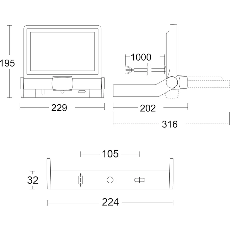 Steinel Sensor-Außenstrahler XLED ONE S anthrazit, 18,6 W Fluter mit 180°-Bewegungsmelder, 2050 lm, 3000 K warmweiß – Bild 7