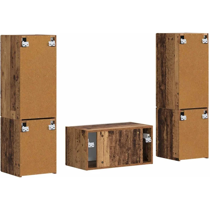 vidaXL TV-Schrankset 5 pcs Altholz Holzwerkstoff 3409103 – Bild 9