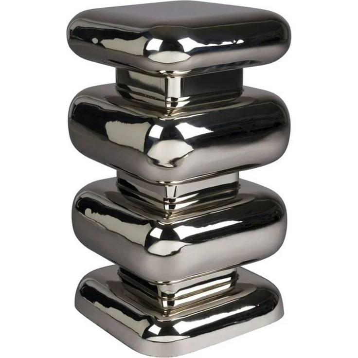 Dutchbone Beistelltisch Retro Hocker Couchtisch Stubby 70's Metall – Bild 5