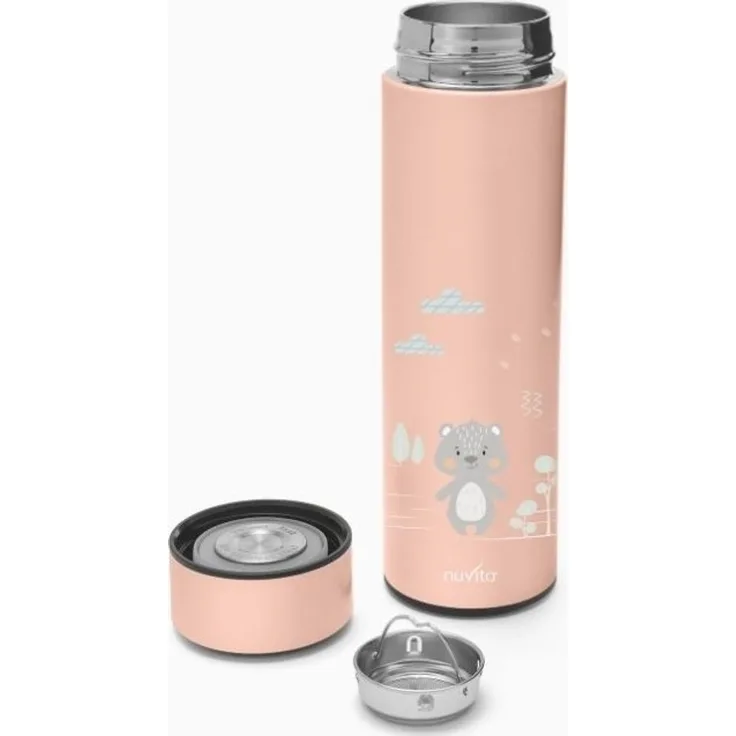 Nuvita Thermoskanne mit Temperatursensor Lachs 500 ml
