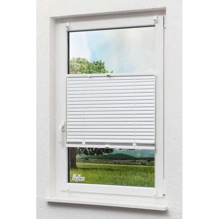 Klemmjalousie aus Alu (B x H) 75cm * 130cm in weiß, frei verschiebbar – Bild 1
