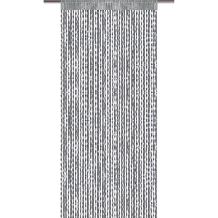 Arsvita Fadenvorhang Metallik-Optik mit Stangendurchzug, Türvorhang 140x250cm (Anthrazit) – Bild 1