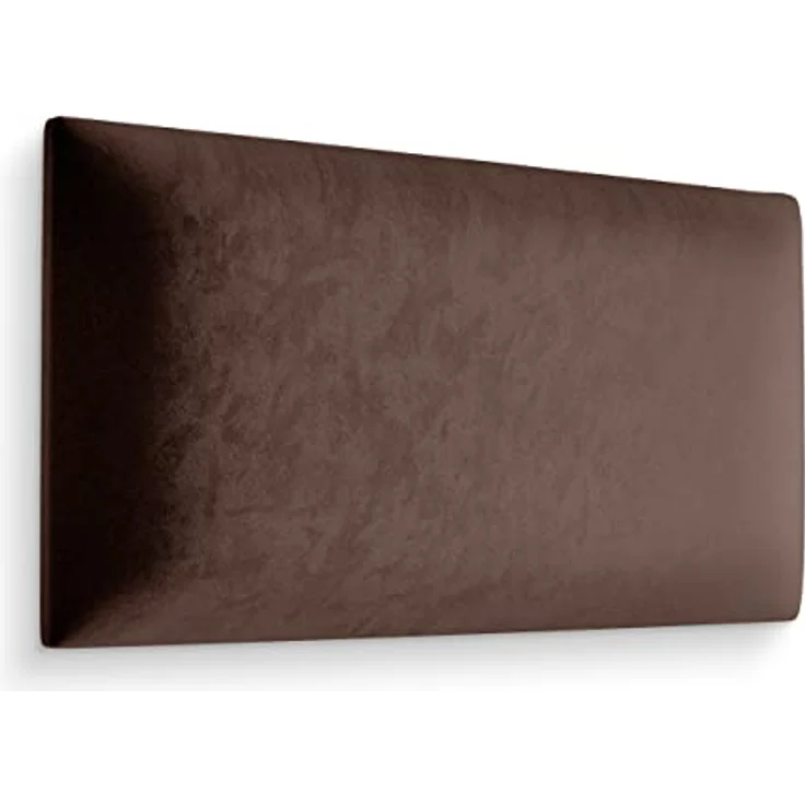 Muralo Samt Wandkissen Stoff Polsterpaneel Schlafzimmer Wohnzimmer Bett Wandpolster Bettkopfteil Lendekissen Modern Luxus Gepolstert Polster Paneel (Braun, 50x40 cm) – Bild 5