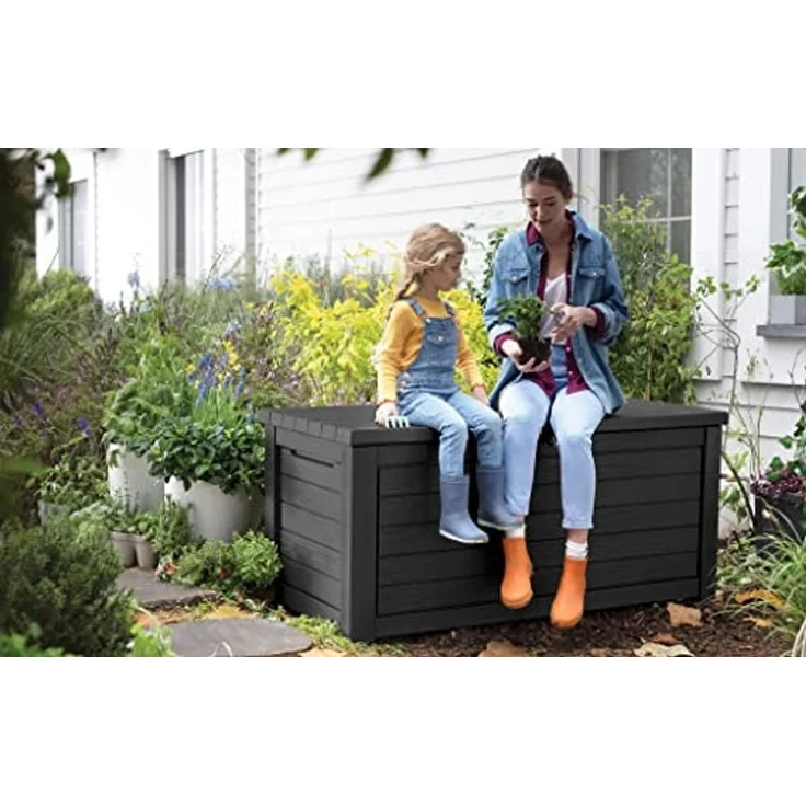 Keter Gartenbox "NORTHWOOD" 623L 157x72x69cm Deckel bis 270kg belastbar, abschließbar – Bild 3