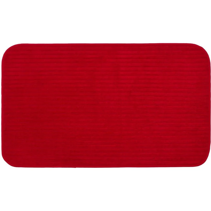 Gözze Badematte Berlin, Höhe 7 mm, rutschhemmend beschichtet, fußbodenheizungsgeeignet, Polyester, rechteckig, Badteppich, Uni Farben, Cord Optik, waschbar – Bild 1