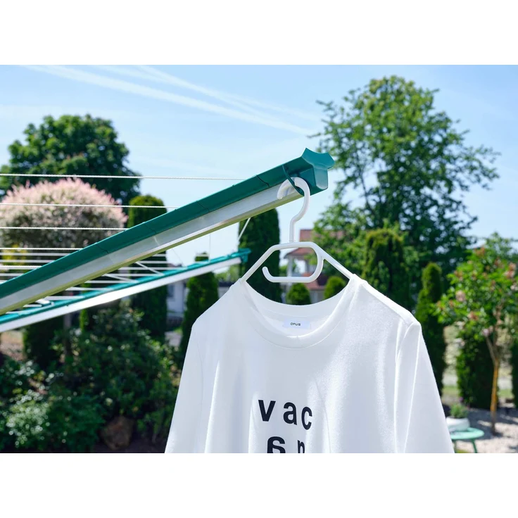 Leifheit 'Linomatic 500 Deluxe' Wäscheschirm, Easy-Lift-System, 50 m Leinenlänge, Aluminium,Kunststoff,Kunstfaser Silber/Grün, 231,9 x 231,9 x 174 cm cm – Bild 6