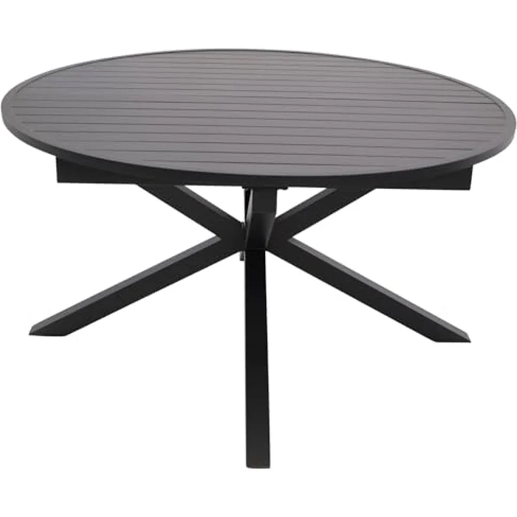 DEGAMO Gartentisch ARLES, Ausziehbar rund/oval 140/200x140cm, Aluminium anthrazit – Bild 6
