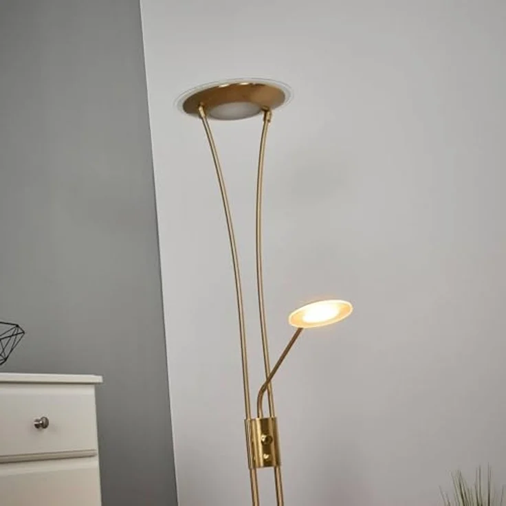 Lindby Stehlampe Eda, Enthalten, 1 x 20 W LED + 1 x 5,5 W LED, warmweiß – Bild 6