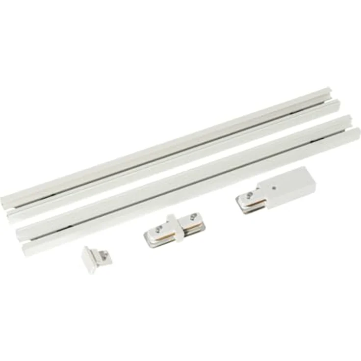 QAZQA Modernes 1-phasiges Schienensystem Komplettset, Dimmbarer Deckenspot in Weiß, 50cm, 2er-Set, Aluminium, LED geeignet für Wohnzimmer und Schlafzimmer – Bild 4