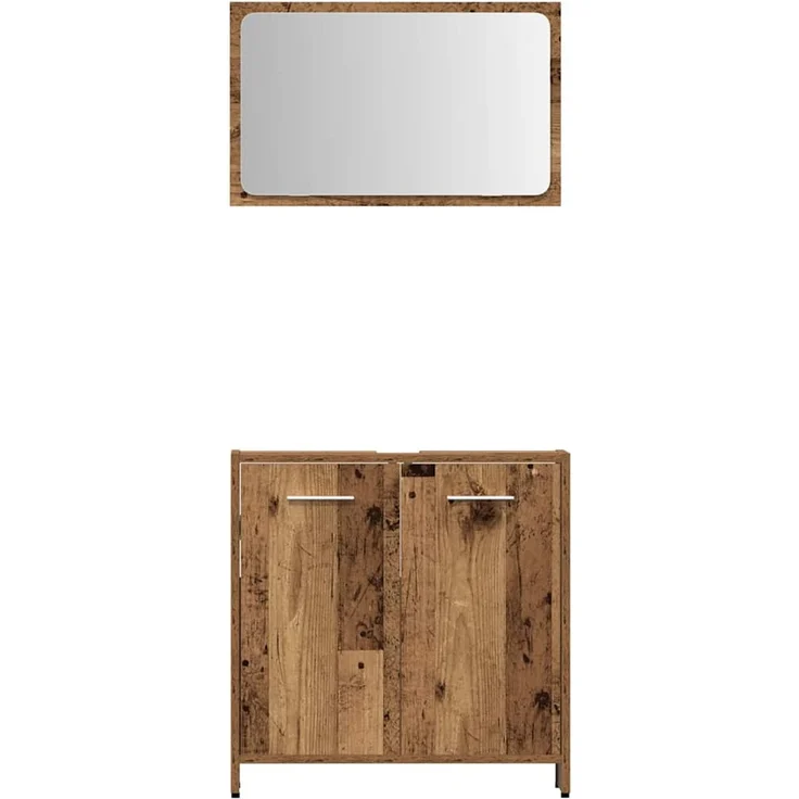 vidaXL 3-tlg. Badmöbel-Set Altholz-Optik Holzwerkstoff 3328561 – Bild 7