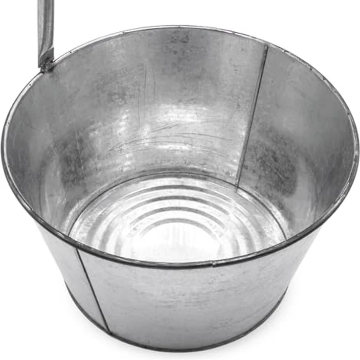 Spetebo Blumentopf Metall Zinkeimer mit Deko Wasserhahn - 48 x 29 cm (Packung, 1 tlg), Metalleimer zum Beflanzen – Bild 6