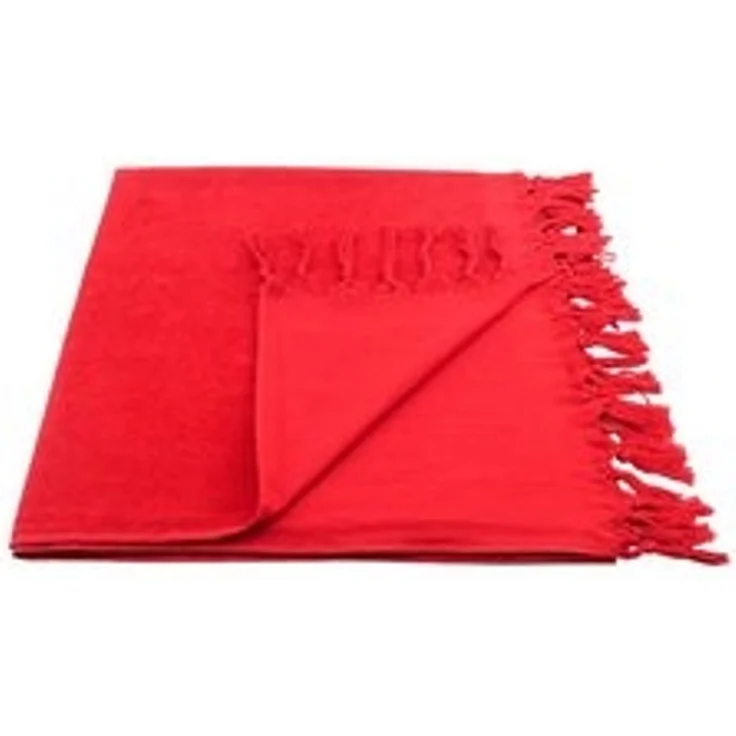 Hamamtuch Frottee rot mit Fransen ca. 90x180 cm – Bild 6