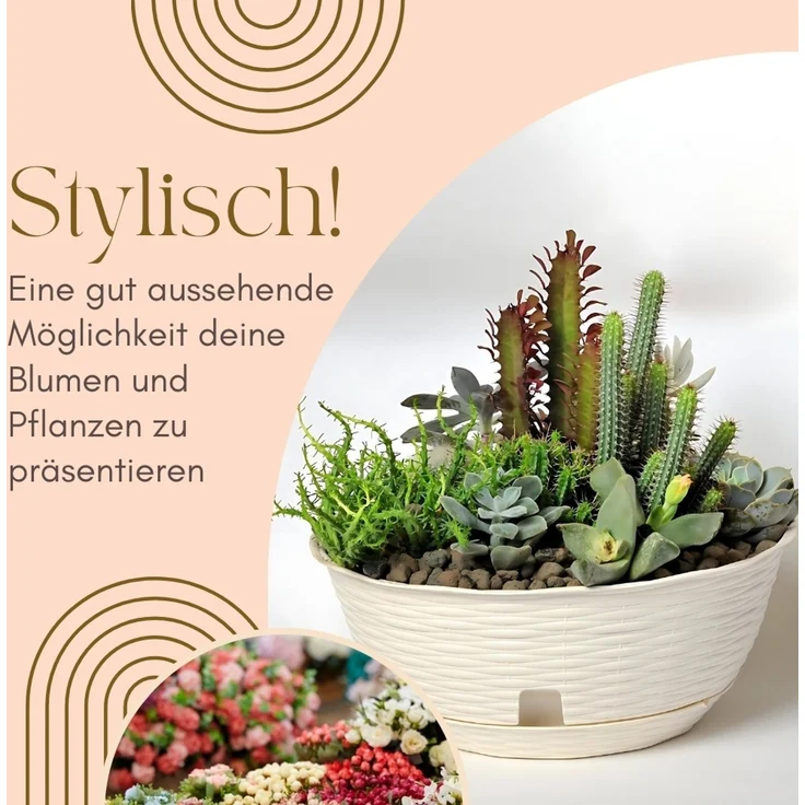 GarPet Blumenampel 2x Blumenampel Blumentopf hängend Hängeampel inkl. Kette Wandhalterung – Bild 3