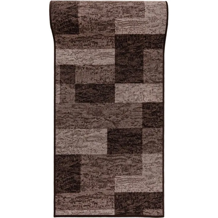 Mazovia Läufer Läufer Teppichläufer Brücke - Vorzimmer Küche - Braun, 67 x 100 cm, Kurzflor, Rutschfest, Meterware, Verschiedene Größen