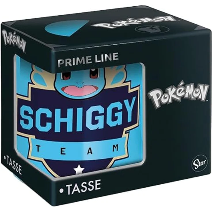 POKEMON JUEGO DE CARTAS Schiggy Face PrimeLine Tasse, 325 ml, Keramik für warme und kalte Getränke – Bild 1