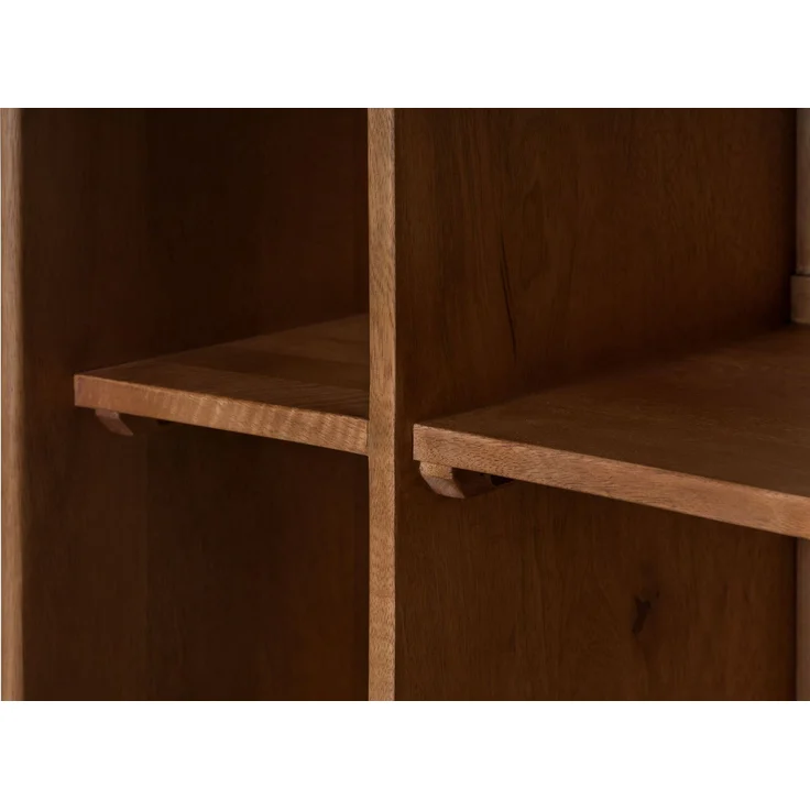 Schrank Mango/Seegras 70x40x200 hellbraun lackiert MIZUMI #111 – Bild 5