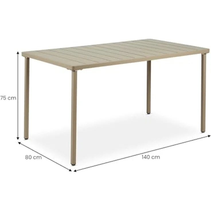 IDIMEX Garten-Essgruppe NARCISO, moderne Garten Sitzgruppe 1 Tisch & 6 Stühle mit Rope champagner – Bild 6