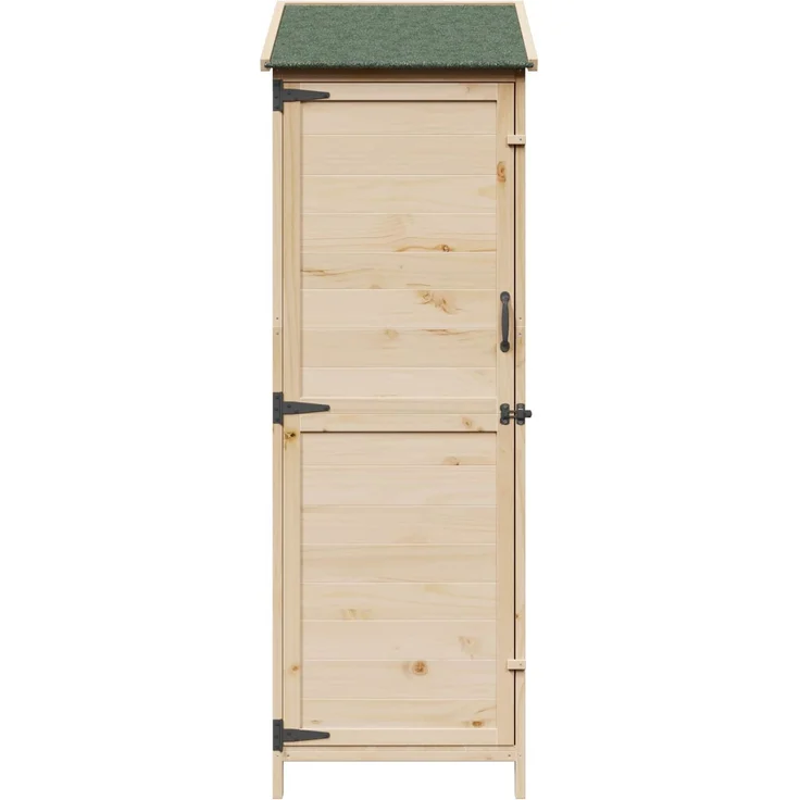 vidaXL Gartenschuppen Natur 59,5 x 56 x 176,5 cm Massivholz aus Fichte 42033444 – Bild 4