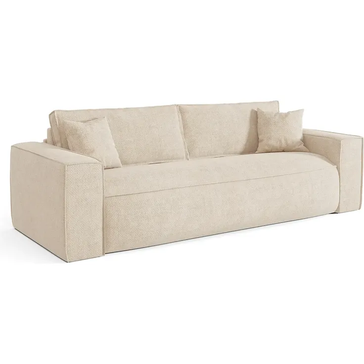 Vente-unique - AMELIA Sofa Stoff Beige - B 105 cm x H 80 cm x L 236 cm – Bild 4
