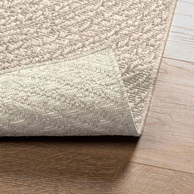 vidaXL Teppich ZIZUR Creme 140x200 cm Jute-Optik Indoor und Outdoor 4010378 – Bild 7
