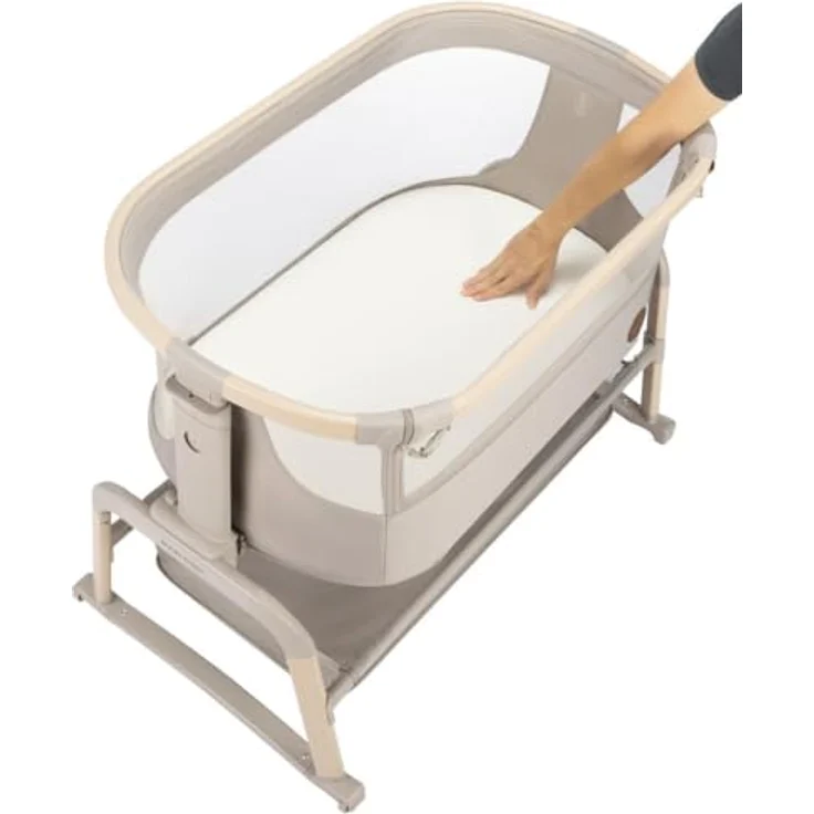 Maxi-Cosi Iora Air 2-in-1 Beistellbett mit Schaukelfunktion, atmungsaktive Stoffe, klappbar, inkl. Matratze & Reisetasche - Classic Beige Eco FR – Bild 8