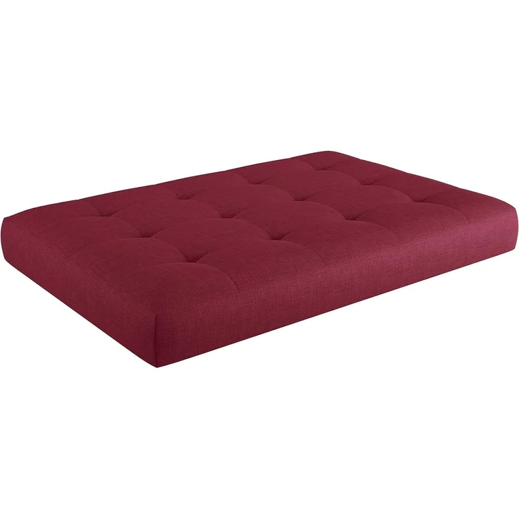 sunnypillow Palettenkissen Palettenauflage Palettenpolster Palettensofa Sitzkissen Rückenlehne gesteppt Sitzkissen 120 x 80 x 15 cm Red