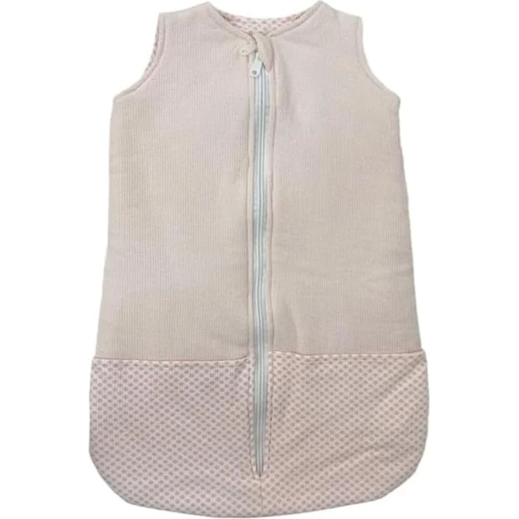 Baby Schlafsack » 100% Baumwolle » Ganzjahresschlafsack 70cm » Säuglinge & Neugeborene 0-9 Monate » 2-Wege-Reißverschluss - Rosa