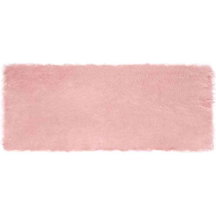 vidaXL Kunstschaffell Teppich Tafalla Rosa 80 x 200 cm Polyester 42021545