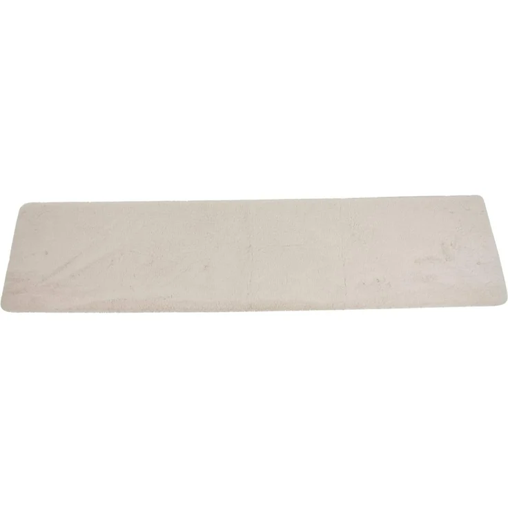 Tischläufer "Samtweich" 33x140 cm, creme mit flauschigem Kunstfell, Mitteldecke – Bild 2