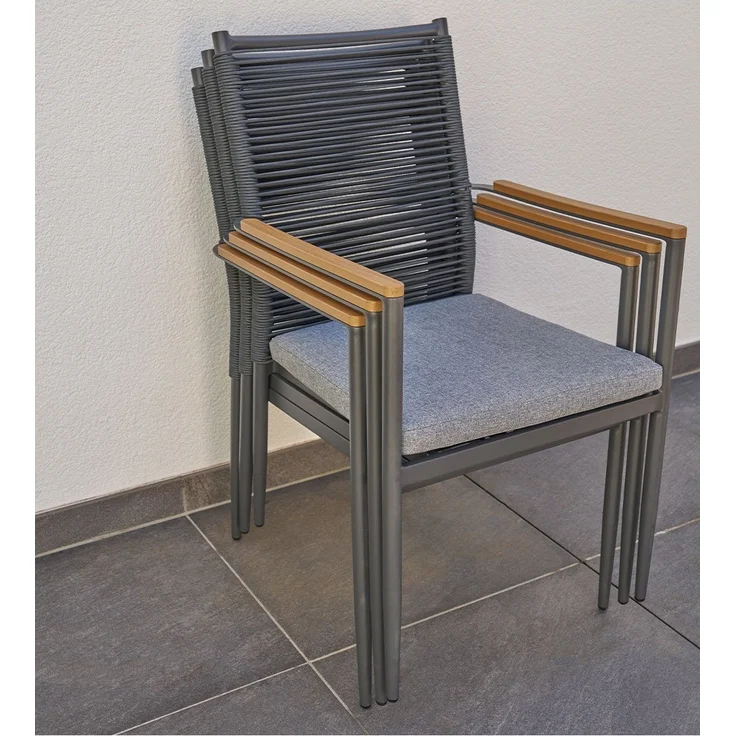Dining-Set Genua, Rope, Schwarz – Bild 5