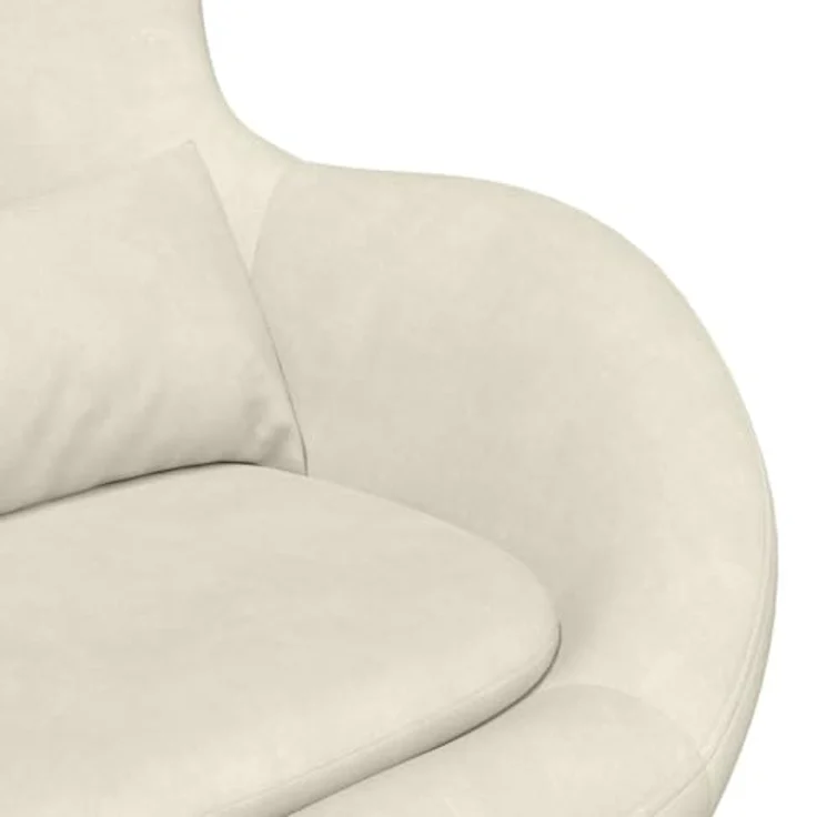 vidaXL Eiersessel Creme Samt 42002733 – Bild 8