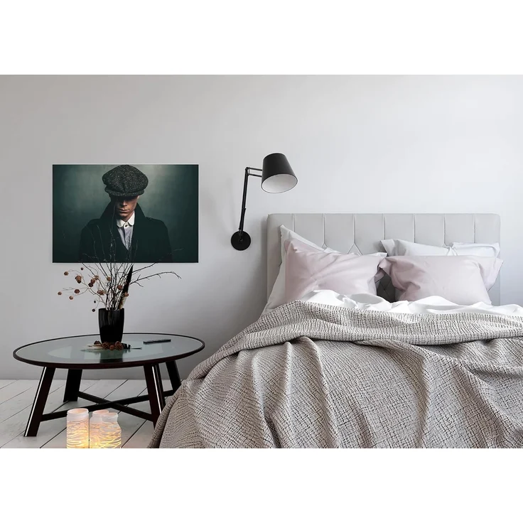 Leinwandbild Mann Grün Schwarz 90x60 DD120414 Keilrahmen Wandbild Leinwand – Bild 3