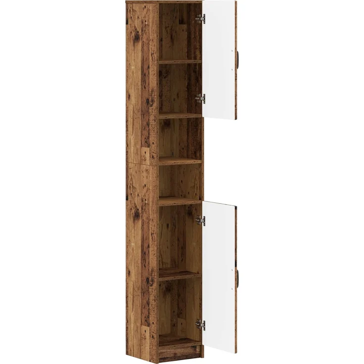 vidaXL Badezimmerschrank mit offenem Regal UTRECHT Altholz 897703 – Bild 2