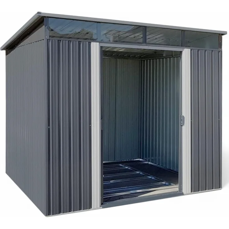 osoltus Metall Gerätehaus Pultdach Geräteschuppen 238cm x 238cm 5,6m²
