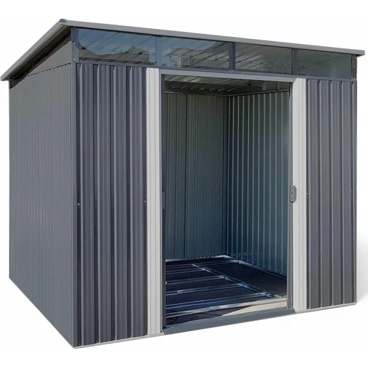osoltus Metall Gerätehaus Pultdach Geräteschuppen 238cm x 238cm 5,6m²