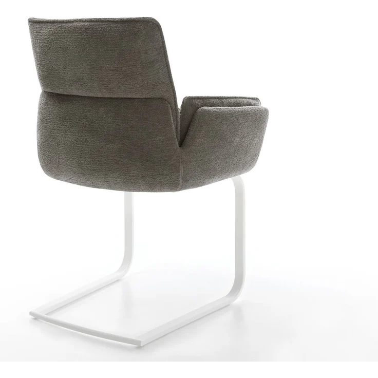 Freischwinger Nela-Flex Bouclé Soft Schlamm Freischwinger flach Weiß – Bild 5
