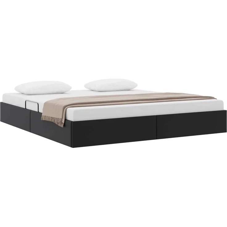 vidaXL Ottoman Bettgestell Schwarz 160 x 200 cm Kunstleder 3442778 – Bild 3