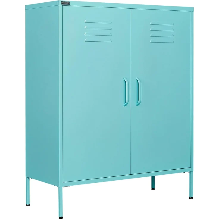 Makika Aktenschrank / Büroschrank 80x35x102cm Industrial Möbel in Hellblau – Bild 4