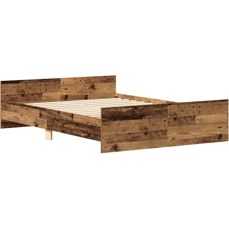 vidaXL Bettgestell ohne Matratze Altholz-Optik 120x200cm Holzwerkstoff 3328732 – Bild 4
