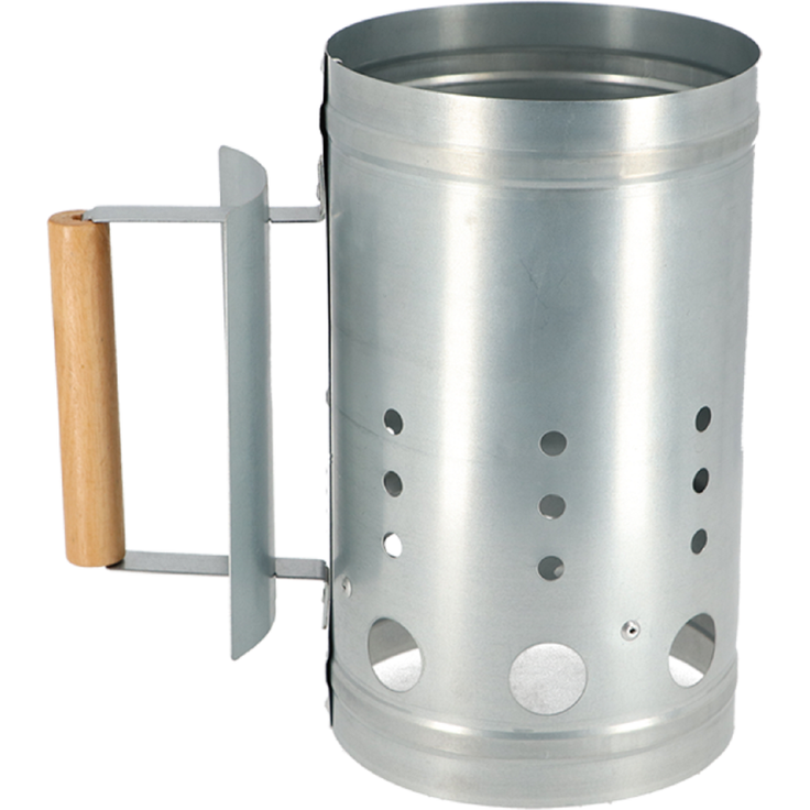 Grill Anzünder Kohle Starter Eisen BBQ Briketts Kamin Ofen Anzünd Schnell Metall