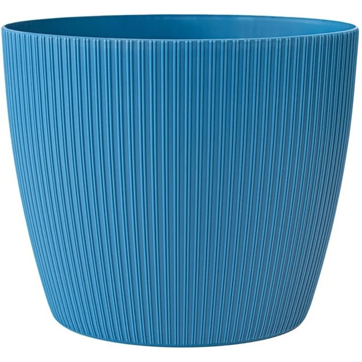 KONZEPT Blumentopf groß, gerillte Struktur 26/30cm, Übertöpfe für Zimmerpflanzen, aus Kunststoff ideal für Wohnzimmer, Küche und Balkon – Bild 4