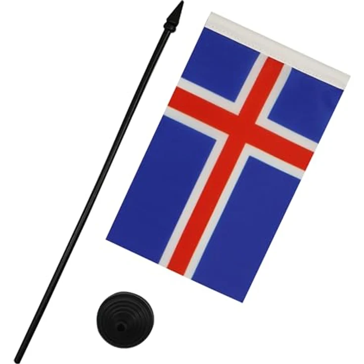 AZ FLAG - Tischflagge Island - 15x10 cm - Isländische Tischfahne 10 x 15 Cm - Flaggen – Bild 3