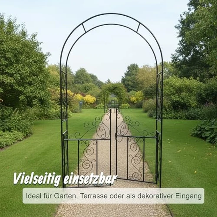 Relaxdays Rosenbogen mit Tor – Bild 5