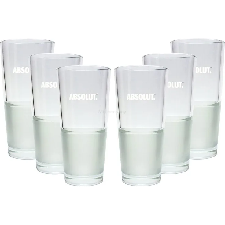 Absolut Gläser-Set Absolut Vodka Frozen Glas Gläser-Set - 6x Longdrink Gläser