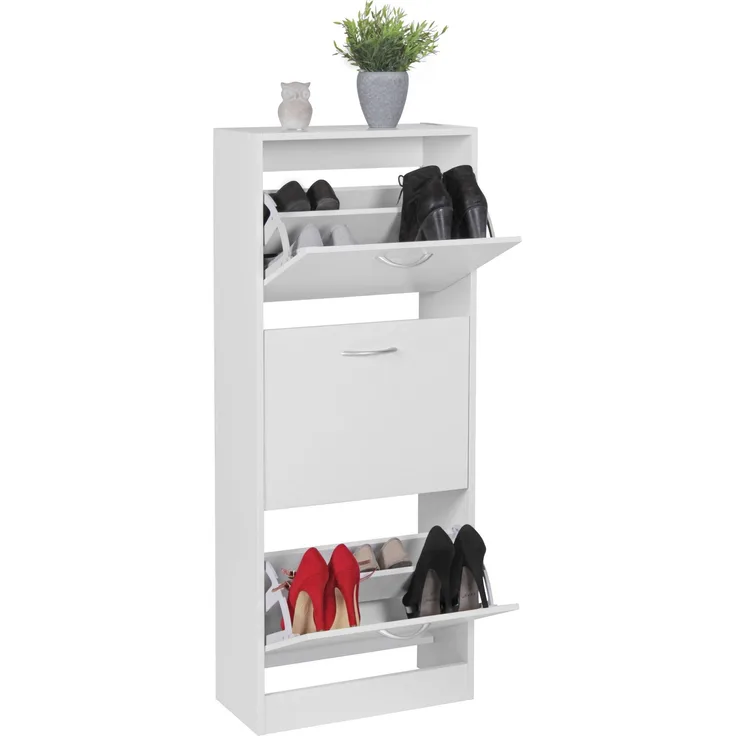 Wohnling Schuhkipper mit 3 Fächern für 18 Paar Schuhe