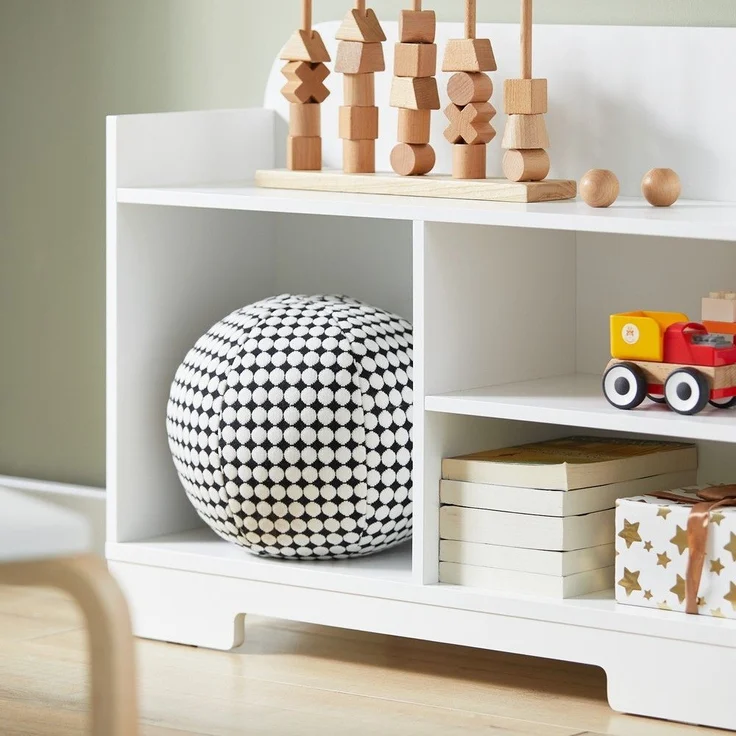 SoBuy KMB62-W Kinderregal, MDF, Lackiert, Weiß, 80 x 63 x 30 cm – Bild 9